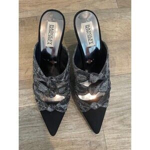 Badgley Mischka Mule black&silver About 2.4in  Suitable for 8-8.5